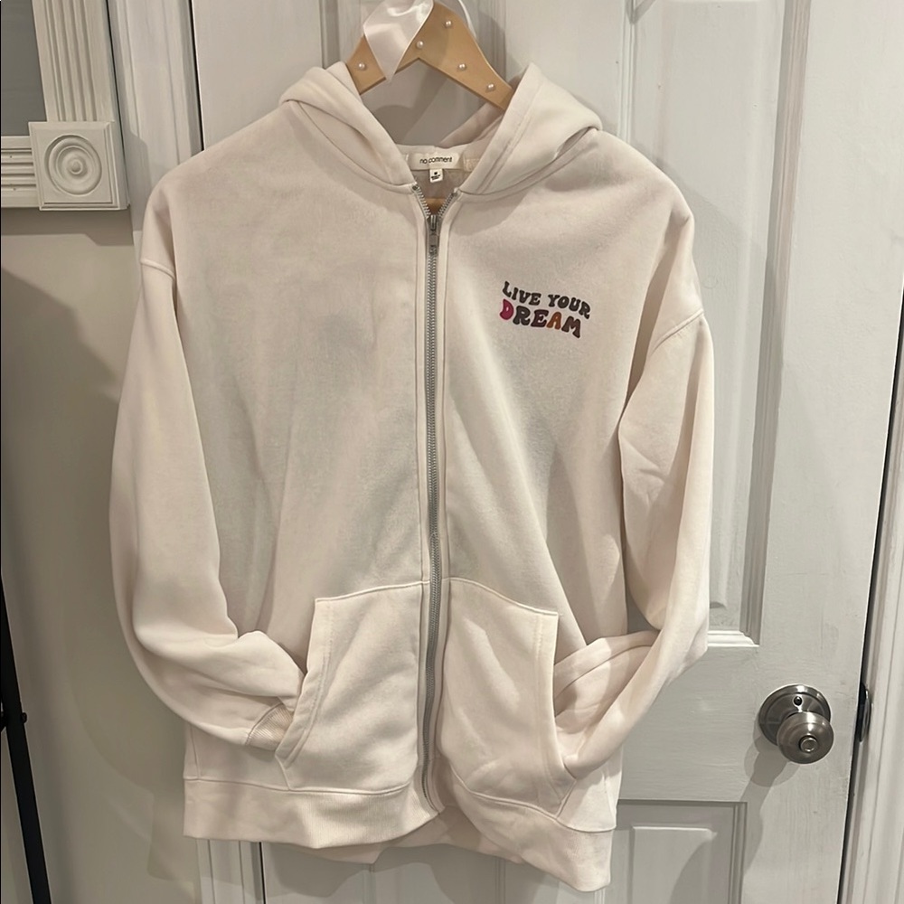 Kids White Hoodie Jacket